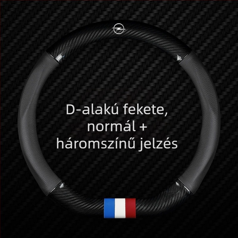 Univerzális bőr kormánykerék védő Opelhez, 40 cm átmérő, négy évszakos, sportos stílus