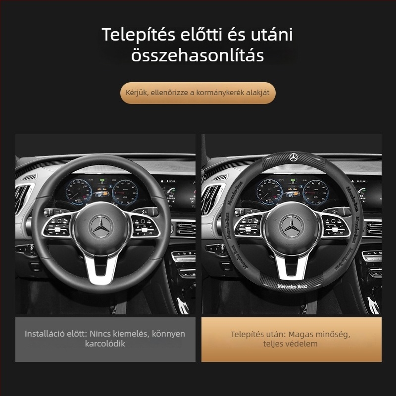 DLTICG bőr volánvédő – mind az évszakokhoz, egyszerű stílus, dedikált telepítés