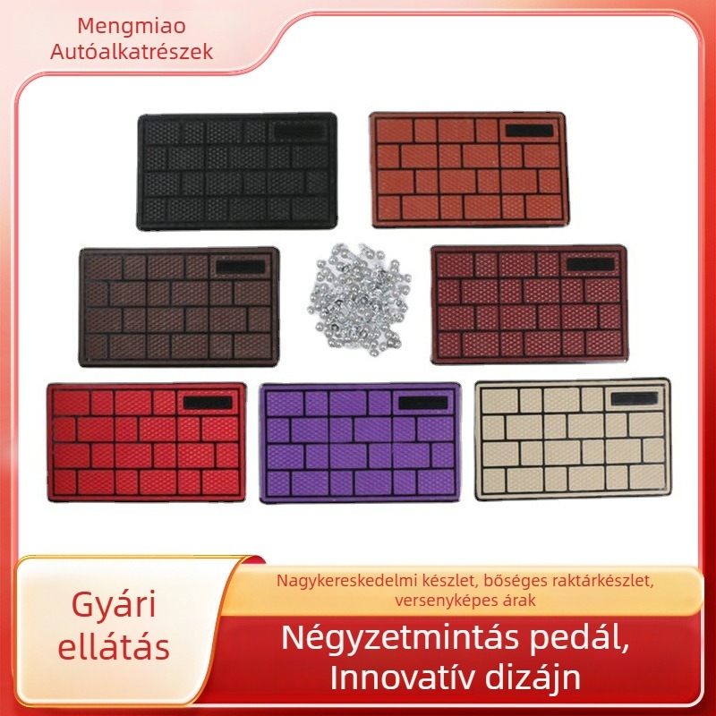 Vezető oldal lábtámasza négyzetrácsos mintázatú pedállal, PVC puha gumi, kopásálló és csúszásmentes