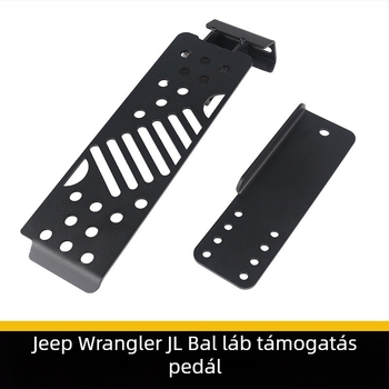 Bal oldali lábfej-pihentető pedál Wrangler JL-hez (2018–2023), kézi váltó — HOZAN fém pedál kiegészítő