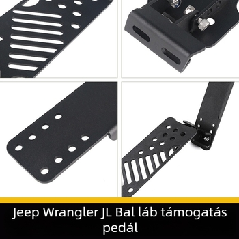 Bal oldali lábfej-pihentető pedál Wrangler JL-hez (2018–2023), kézi váltó — HOZAN fém pedál kiegészítő
