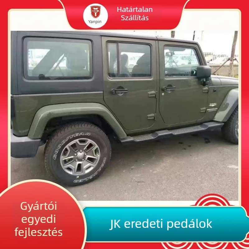 Jeep Wrangler JK oldalsó lépcső — 2- és 4-ajtós, fix, 2007–2017, gyári pedál