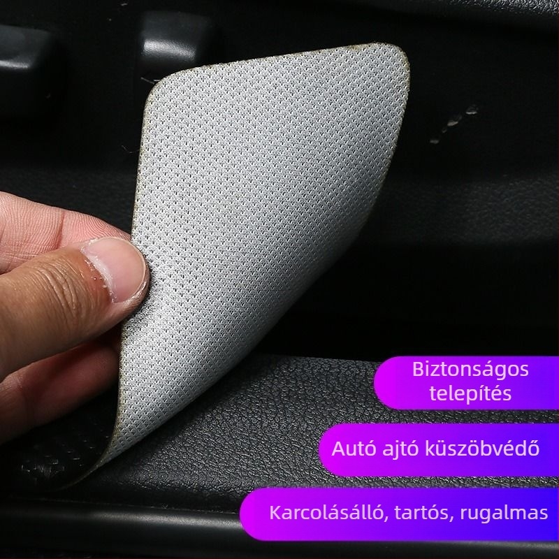 Autó ajtókilincs küszöbvédő szalag, ütközés elleni, bőrhatású dekoratív szalag (Márka: Fannkou; Típus: Ütközés elleni szalag; Forma: Egyéb)