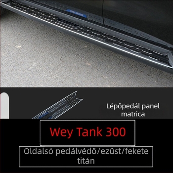 Berger rozsdamentes acél oldalsó pedálfedél WEY Tank 300 (2021) – csúszásmentes, külső dekor