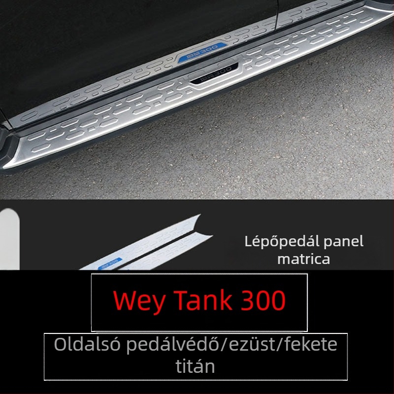 Berger rozsdamentes acél oldalsó pedálfedél WEY Tank 300 (2021) – csúszásmentes, külső dekor