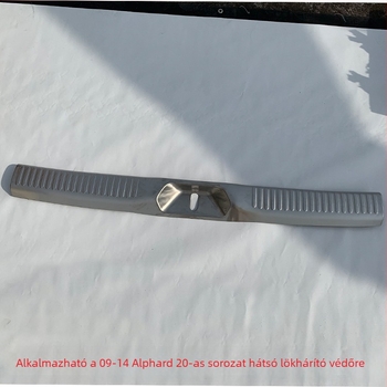 Rozsdamentes acél küszöb- és hátsó védőlemez készlet Alphardhoz, 2009-2014 AT, testreszabható feldolgozás