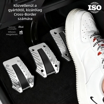 Universális autófék- és gázpedálok, lyukasztás nélkül, csúszásmentes és kopásálló, műanyag pedálok