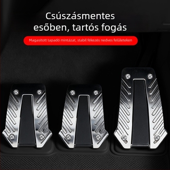 Universális autófék- és gázpedálok, lyukasztás nélkül, csúszásmentes és kopásálló, műanyag pedálok