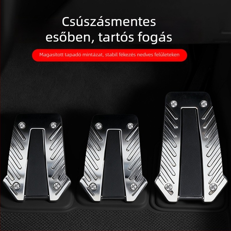 Universális autófék- és gázpedálok, lyukasztás nélkül, csúszásmentes és kopásálló, műanyag pedálok