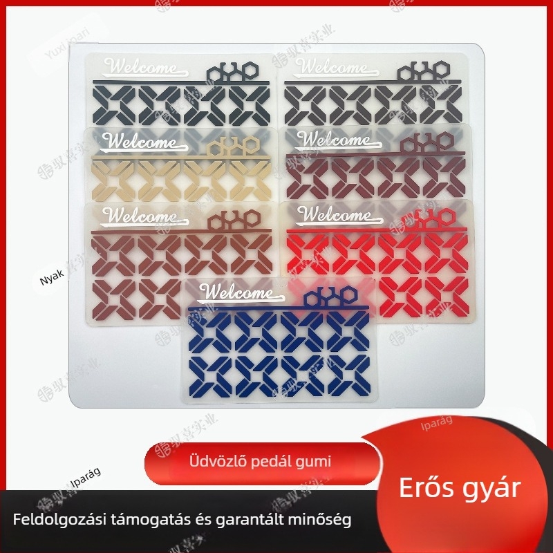 Vezetőoldali autópadló szőnyeg üdvözlő pedállal, PVC epoxibevonattal, kopásálló pedálpad