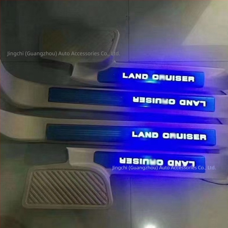 LED üdvözlő pedál világítás Toyota Land Cruiser 2008-2020, rozsdamentes acél, Jingchi