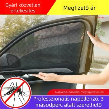 Autóhoz való szúnyogháló az ablakokra, átlátszó háló, univerzális illeszkedés, akasztóval szerelt