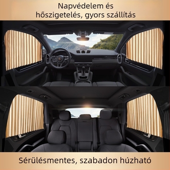 Mágneses autónapvédő függöny, automatikus kihúzható, hőszigetelő ablakvédő
