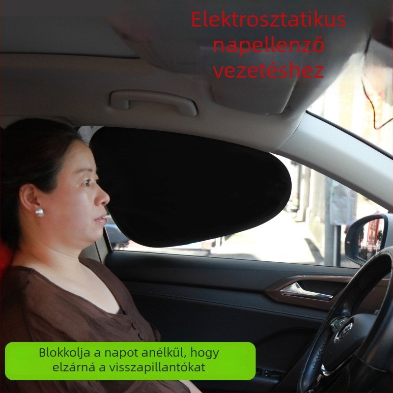 Autó oldalsó napvédő függöny ablakaiba — PVC, statikus ragasztóval történő felhelyezés, logónyomtatás elérhető