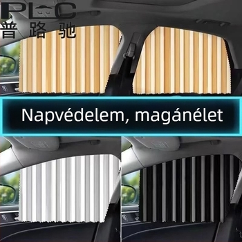 Automatikus kinyúló mágneses sínnel ellátott autóablak árnyékoló – napvédelem és hőszigetelés – univerzális