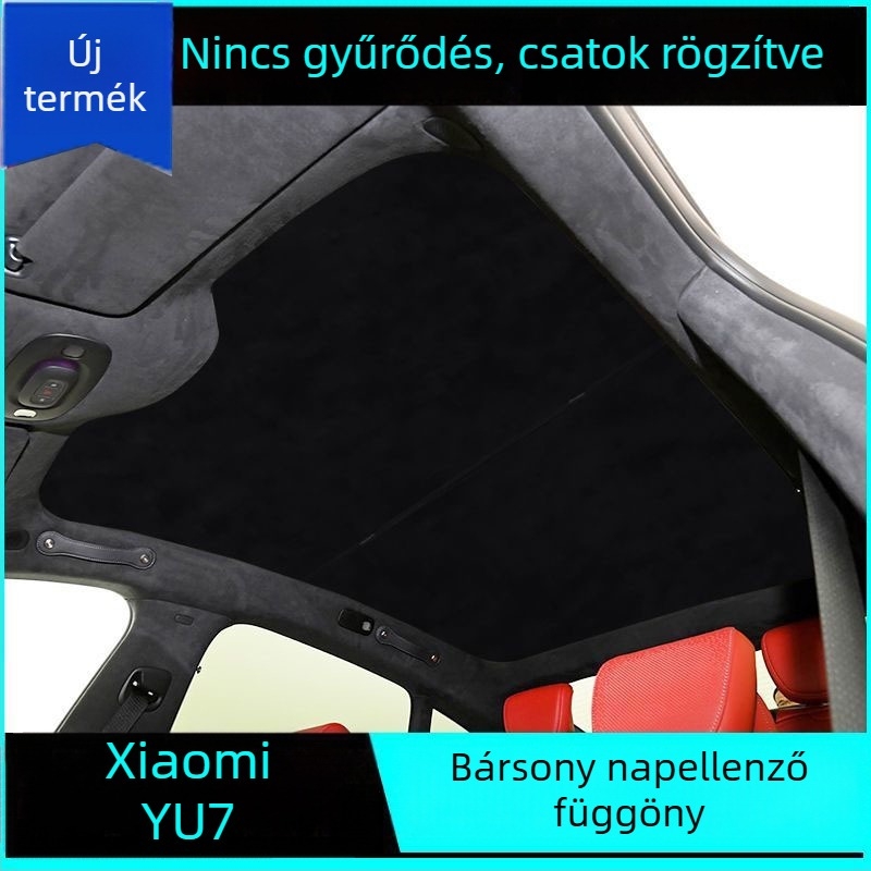 Xiaomi Su7/YU7/YU7Max autó tetőablak árnyékoló – jégkristály anyag, sík felszerelés, hőszigetelés és napvédelem