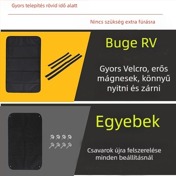 Xin Qiang Mágneses napvédő RV-hez, rolós mechanizmus, 300D habosított alumínium film