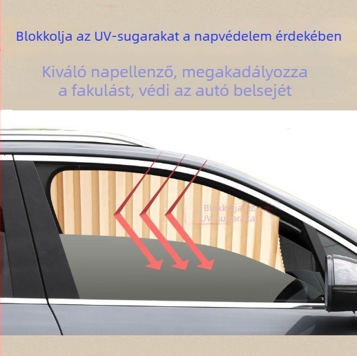 Mágneses autós napvédő, vastag opálos anyag, mágneses sínrendszerrel, autók és SUV-k számára, modell Magnetic sun shade