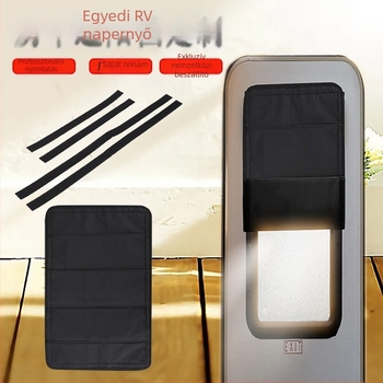 RV autó napellenző, reflexiós típus, rolós árnyékoló, mágneses szalag és Velcro, 300D szendvics hab alumínium fólia