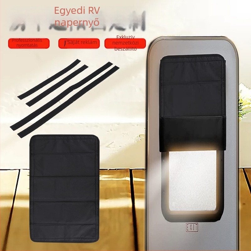 RV autó napellenző, reflexiós típus, rolós árnyékoló, mágneses szalag és Velcro, 300D szendvics hab alumínium fólia