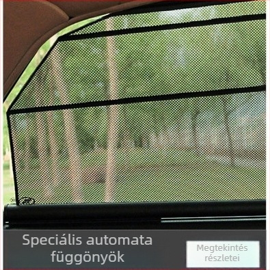 Autóhoz való automata függönypár, üvegemelési rendszerrel és visszahúzható működéssel, BMW mesh anyaggal, áttetsző, BYD-kompatibilis