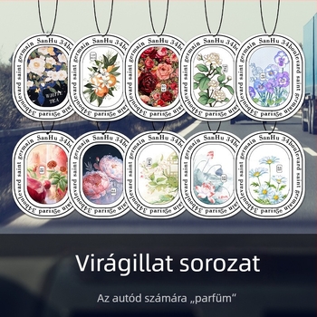 Autó illatosító tabletta, testre szabható papír diffúzor; illat, szagtalanítás, formaldehid eltávolítás