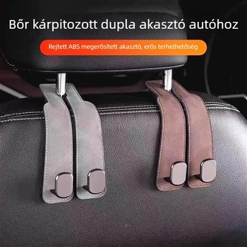 Bőr autó belső tároló kampók rejtett dupla kampókkal a hátsó üléshez – Modell 07