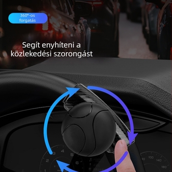 Szilikon kormánykerék-erősítő golyó, csapágytípusú, 360° erőfeszítés-megtakarítási segéd, méretek 8,5 × 5,5 cm, súly 65 g