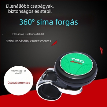 Kormánykerék erősítő gömb csapágyakkal; fém + műanyag + szilikon; általános kompatibilitás; tömeg 204 g; testreszabás elérhető; licencelt magáncímke opció