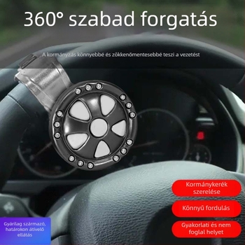 Autó kormánykerék erősítő, fém és ABS, univerzális típus, 83 g, logónyomtatás elérhető, márka carfu
