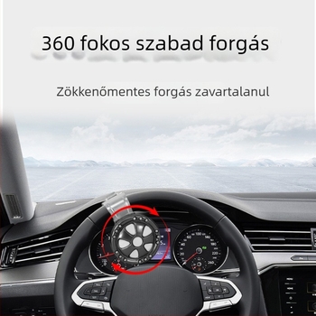 Autó kormánykerék erősítő, fém és ABS, univerzális típus, 83 g, logónyomtatás elérhető, márka carfu
