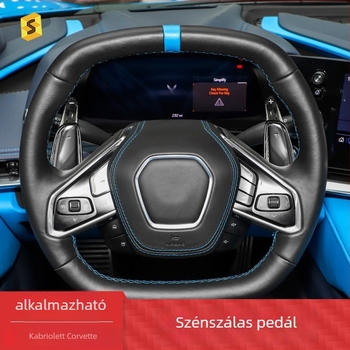 Szénszálas kovácsolt váltópedálok Chevrolet Corvette C8-hoz; Anyag: szénszálas; Márka: Salsa carbon fiber; Személyre szabás: Igen