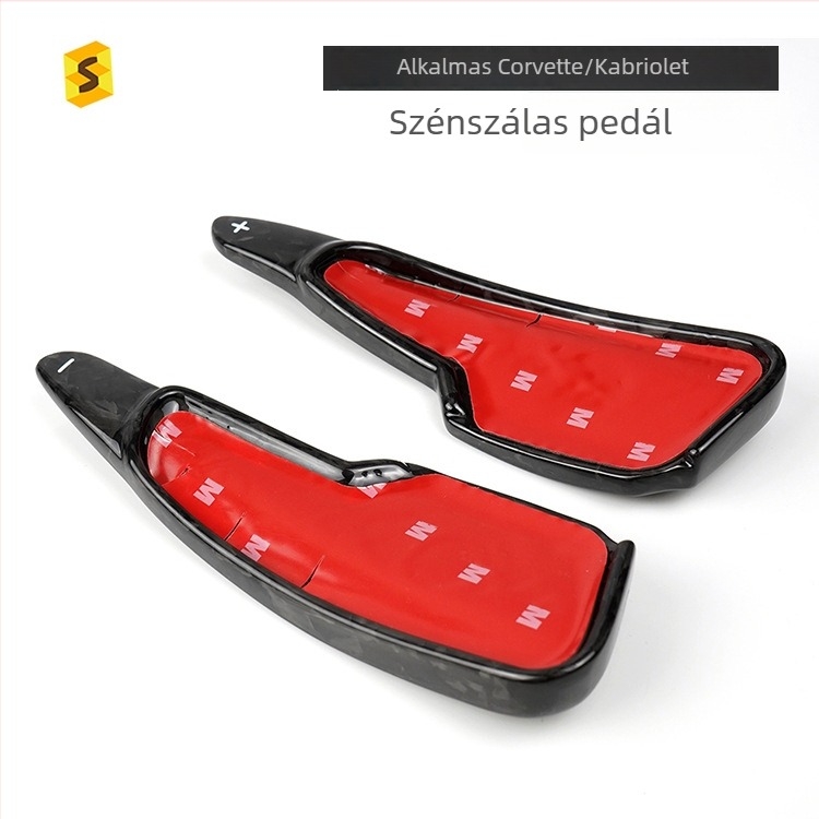 Szénszálas kovácsolt váltópedálok Chevrolet Corvette C8-hoz; Anyag: szénszálas; Márka: Salsa carbon fiber; Személyre szabás: Igen