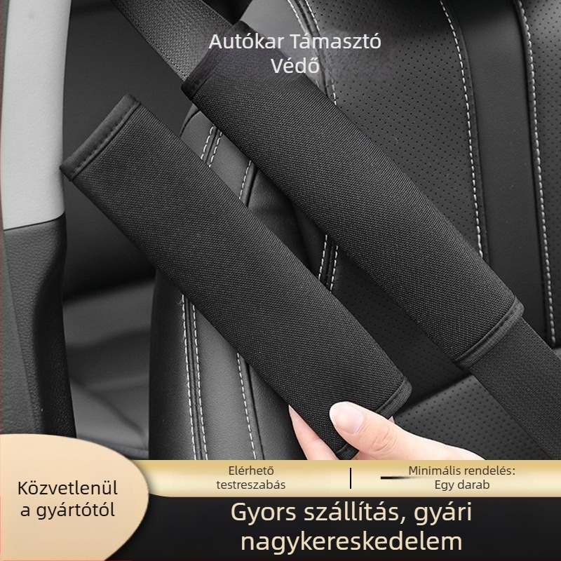 Velúr autóöv vállpárnák, 70 g, anti-szorítás védelem, autóalkatrész