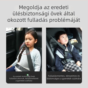 Gyermekek autósüléséhez öv beállító – praktikus kialakítás, Polyvinegar fiber, vállpárna (Anyag: Polyvinegar fiber; Típus: Practical; Kiegészítő: Safety Belt Adjuster)
