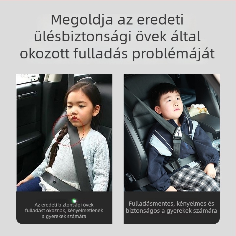 Gyermekek autósüléséhez öv beállító – praktikus kialakítás, Polyvinegar fiber, vállpárna (Anyag: Polyvinegar fiber; Típus: Practical; Kiegészítő: Safety Belt Adjuster)