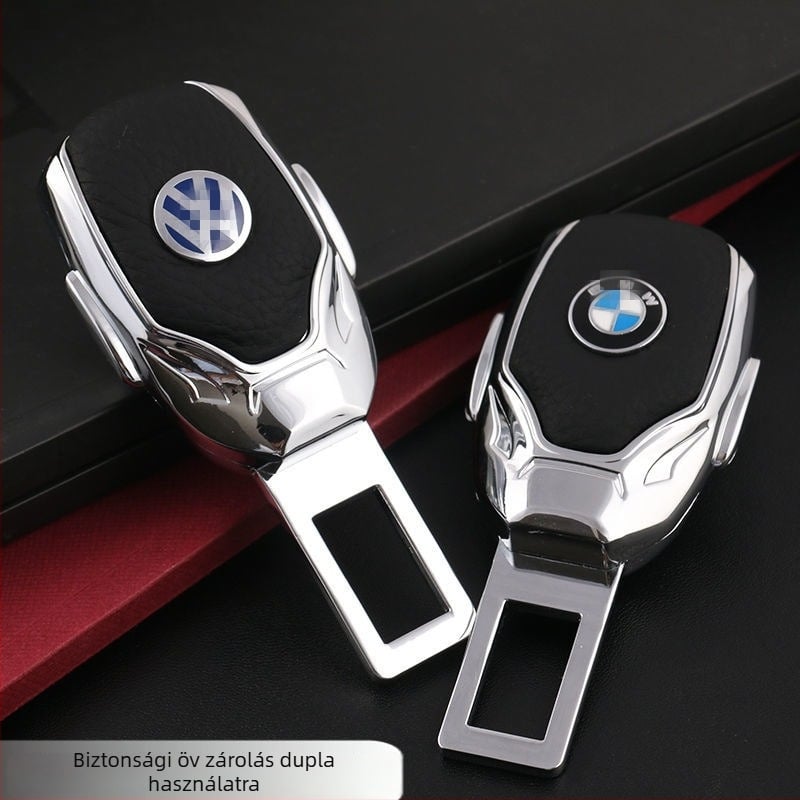 Autóbiztonsági öv beültetése | alumíniumötvözet és bőr | testreszabható logó | súly 0.1