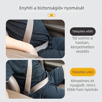 Autó belső biztonsági öv korlátozó – állítható övklip gyermekeknek és terhes nőknek, megakadályozza a nyak és a has összenyomását