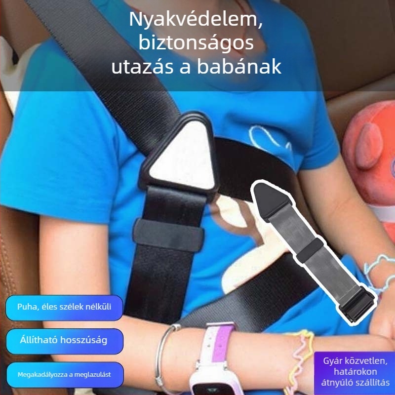 Carfu állítható gyerekbiztonsági övfogó anti-fulladás dizájnnal, poliészter