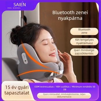 SN-FC784 Bluetooth zenés U-alakú nyakpárna zajcsökkentéssel, hordozható utazáshoz és irodába
