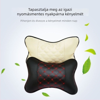 Autófejtámasz nyakpárna – univerzális, minden évszakra, latex töltet, PU bőr és mikroszálas bőr, testreszabás elérhető