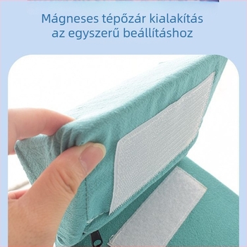 U-formájú fejfixáló párna, minimalist stílus, lég töltet, plüss anyag, idős emberek számára