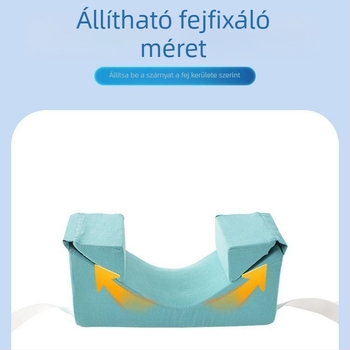 U-formájú fejfixáló párna, minimalist stílus, lég töltet, plüss anyag, idős emberek számára