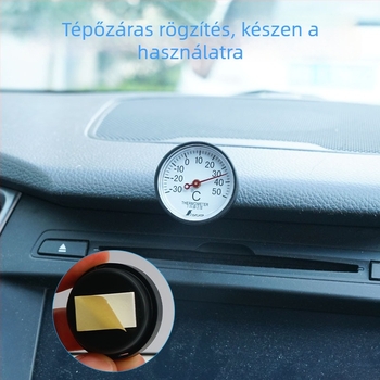Mini bimetál hőmérő belső használatra, hűtőhöz és autóhoz, modell 72675, mechanikus, márka Friendly