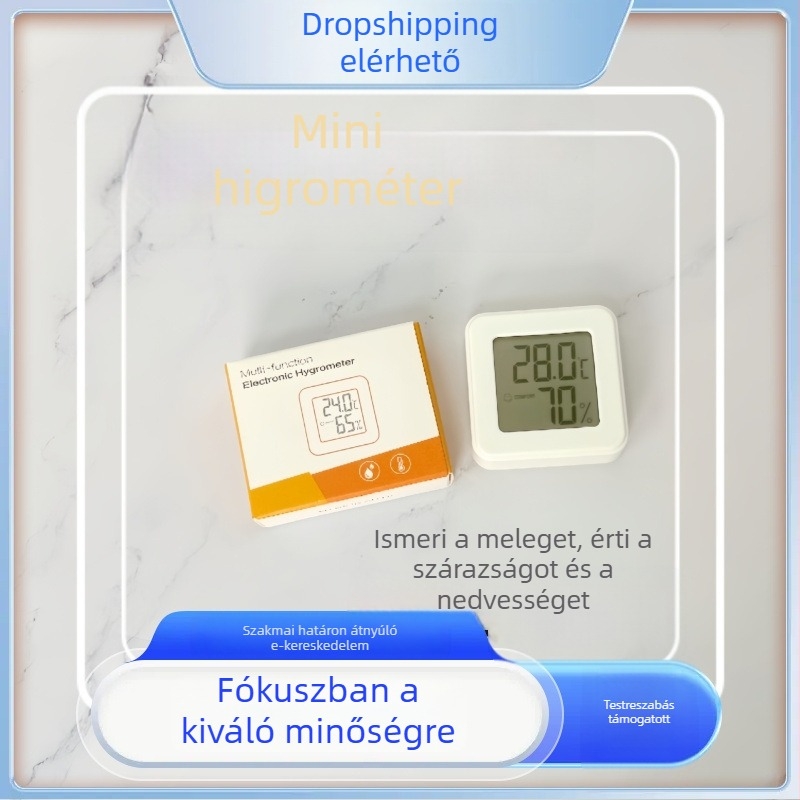 Higrométer, Nothing Márka, mini digitális hőmérséklet- és páratartalom-mérő, hőmérsékleti felbontás 30