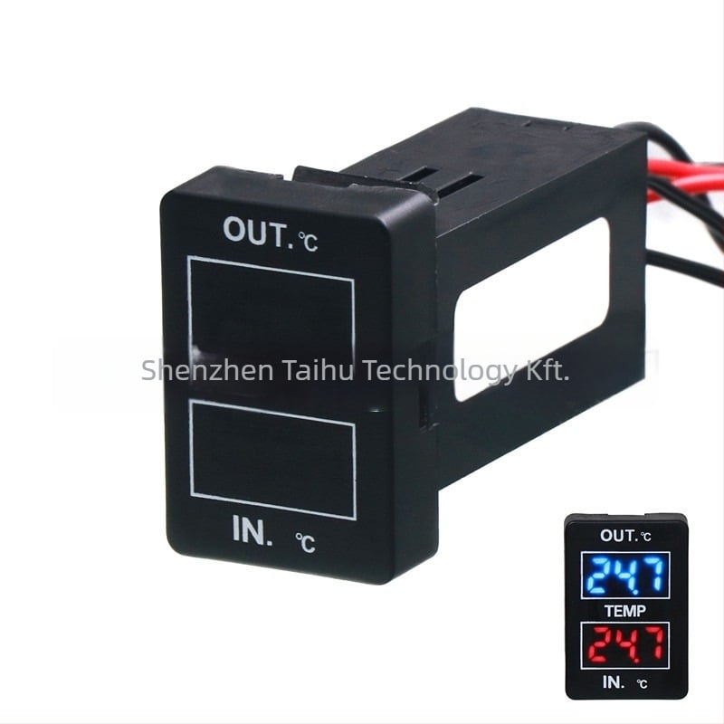 Toyota digitális hőmérséklet- és páratartalom-mérő – belső és külső hőmérséklet duál kijelző, ABS, radiális típus