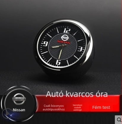 Nissan Sylphy, Teana, Qashqai, X-Trail, Patrol autóóra dísz – fém, állítható szögű, autóóra, márka Friends