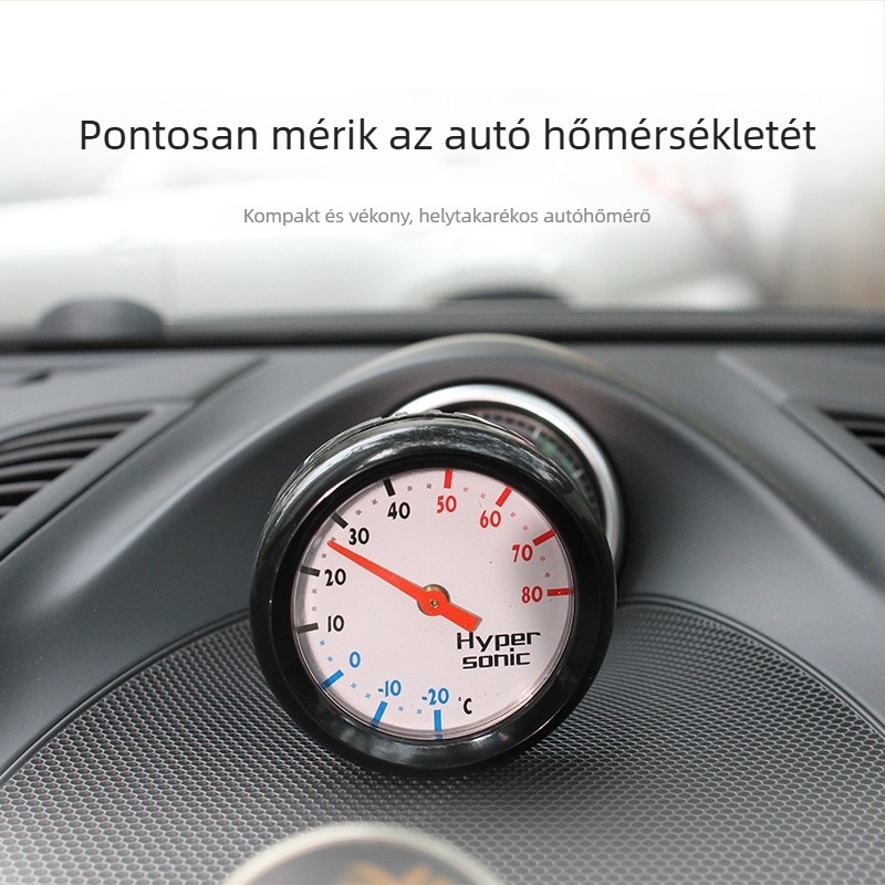 hypersonic mini hőmérő — ABS anyag, kerek kialakítás, autóhoz