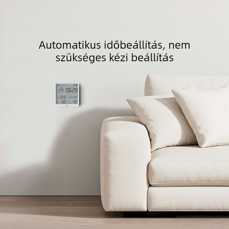 Duke TH3 hőmérséklet- és páratartalom-mérő WiFi-vel, nagy pontosságú digitális kijelző, falra tapasztható vagy állványos