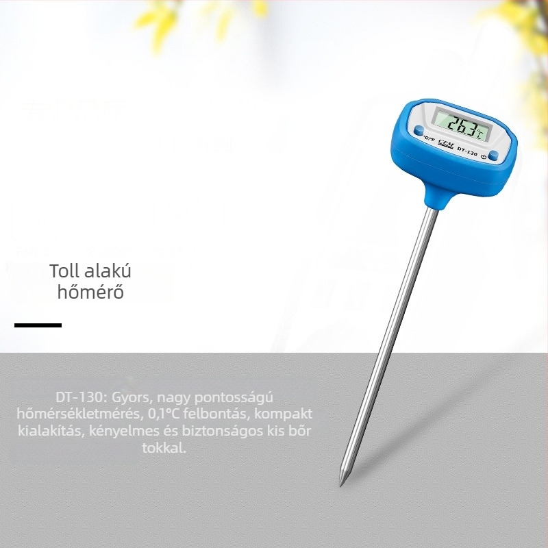CEM DT-131 Talaj- és folyadékhőmérséklet-érzékelő – Beépíthető élelmiszer-hőmérő, otthoni használatra